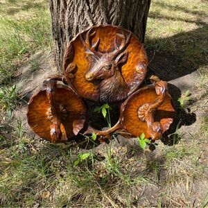 Vintage‎ Deer Stag wall hanging coat hanger